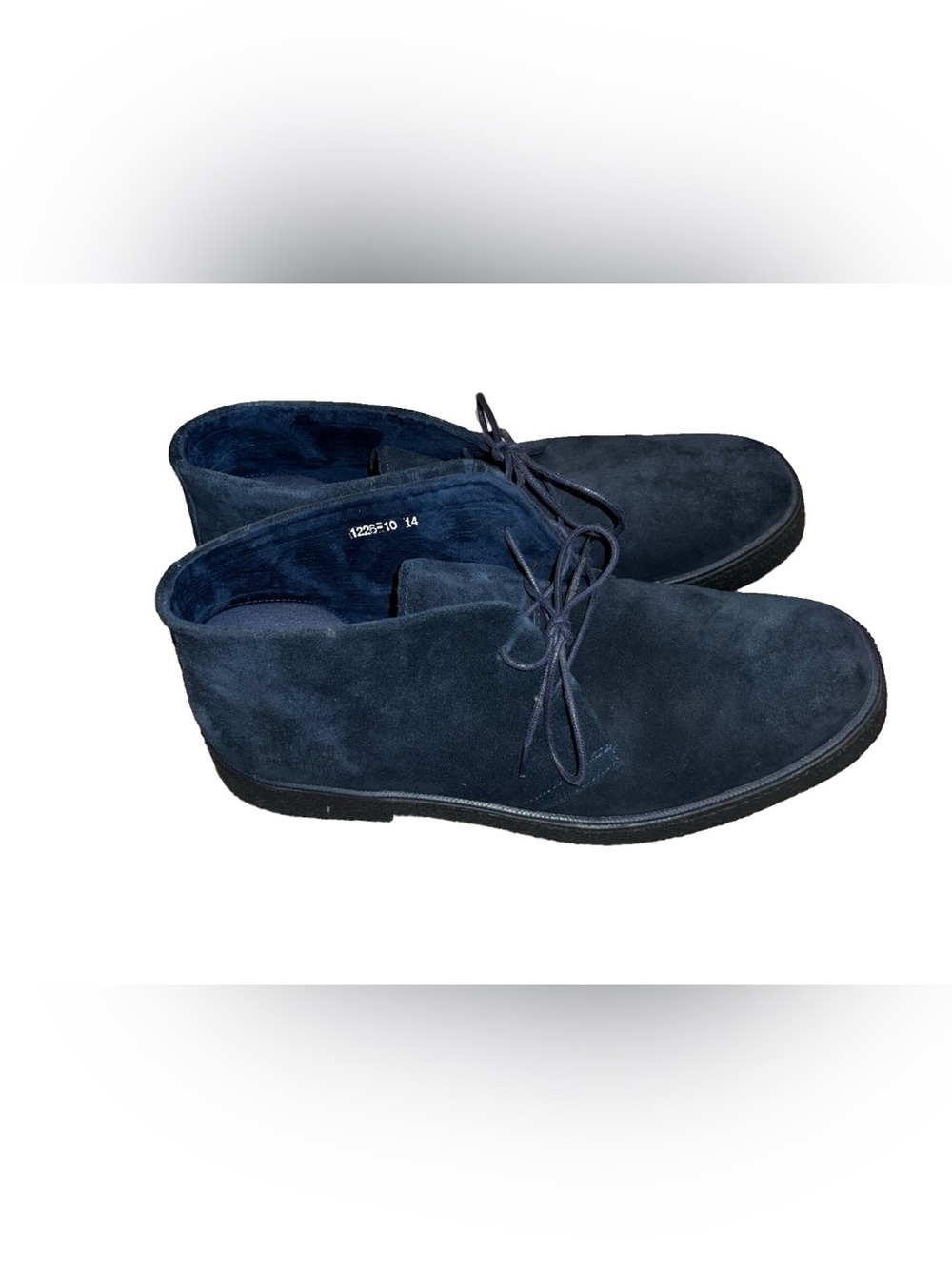 New British Mens Classic Playboy Suede Chukka Boots Size 14  Navy Blue
